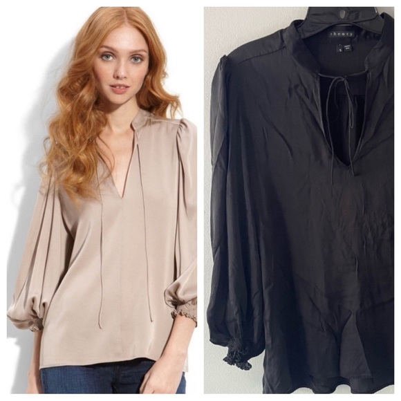 Theory Hilda silk black blouse 37358 - Picture 1 of 10
